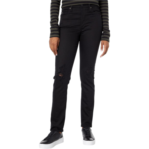 AG Jeans Alexxis High-Rise Vintage Slim Straight in Blackboard