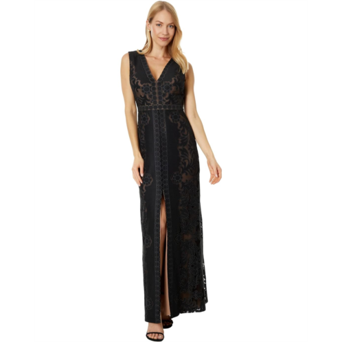 BCBGMAXAZRIA Lace Burnout Gown