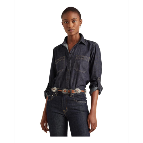 POLO RALPH LAUREN Womens Lauren Ralph Lauren Denim Shirt