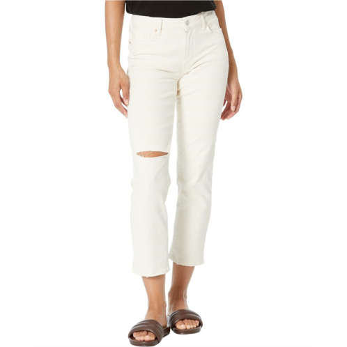 Paige Cindy Crop in Light Sand Destructed