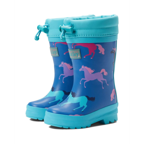 Hatley Kids Prancing Horses Sherpa Lined Rain Boots (Toddler/Little Kid/Big Kid))