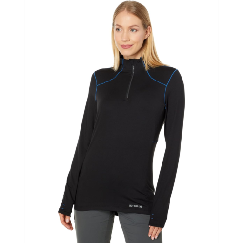 Womens Hot Chillys Clima-Trek Zip-Tee