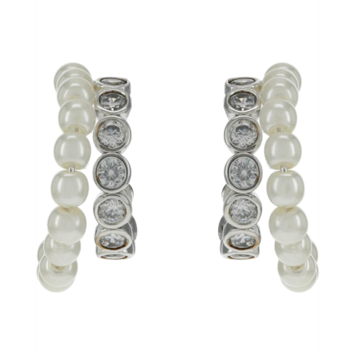 Kate Spade New York Pearl Caviar Double Huggies Earrings