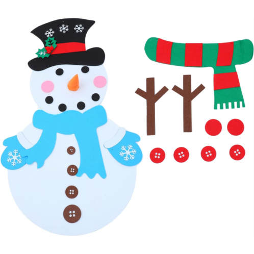 IMIKEYA 1 Set Ornament Outdoor Kid Toys DIY Kits Kids Gifts Outdoor Gift Christmas Hanging Snowman Felt Snowman Wall Sculpture Christmas DIY Games Kit DIY Christmas Snowman Kit Cra