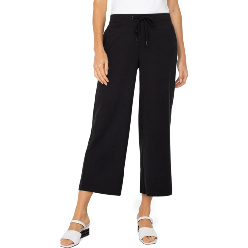 Womens Liverpool Los Angeles Pull On Wide Leg Crop Trousers