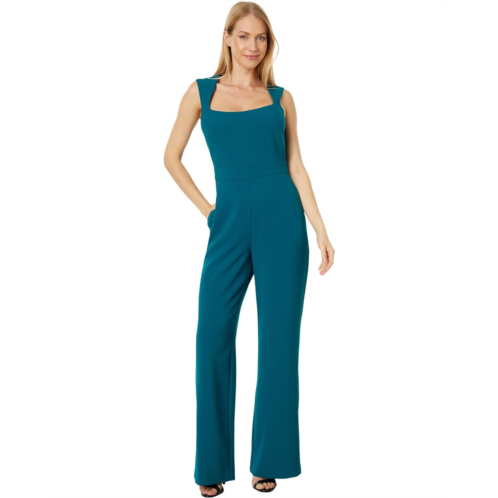 Vince Camuto Square Neck Open Back Jumpsuit in Stretch Crepe