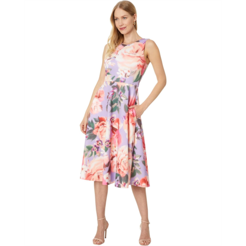 Vince Camuto PTD Scuba Midi Dress