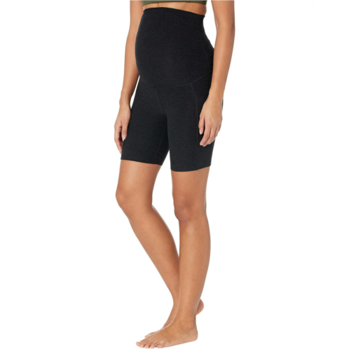 Womens Beyond Yoga Spacedye Team Pockets Maternity Bike Shorts