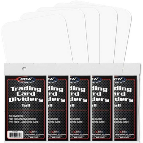 BCW Tall Trading Card Dividers - 50 ct