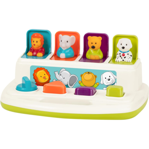 Battat ? Cause-And-Effect Toy ? Developmental Toy With Buttons & Colors ? Color Sorting Animal Toys ? For Kids, Toddlers, Babies ? 18 Months + ? Pop-Up Pals