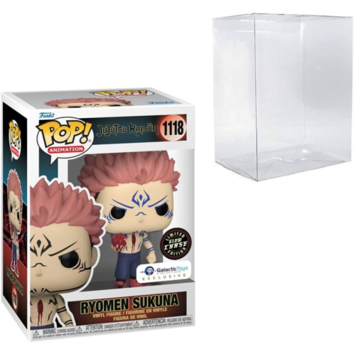 POP! Animation: Jujutsu Kaisen - Ryomen Sukuna W/Heart Glow in The Dark Chase #1118 Exclusive Bundled with Compatible Box Protector Case