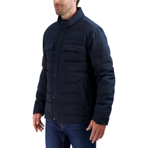 Mens Cole Haan Quilted Heather Twill Jacket