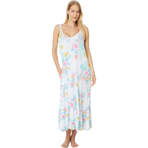 Womens Tommy Bahama Sleeveless Floral Maxi Gown