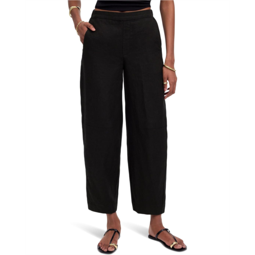 Womens Madewell Barrel Flat Front E-back Linen Pull On