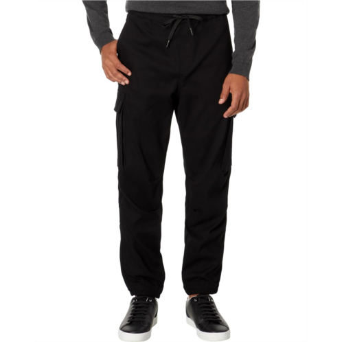 Mens Armani Exchange Structured Cotton Trousers