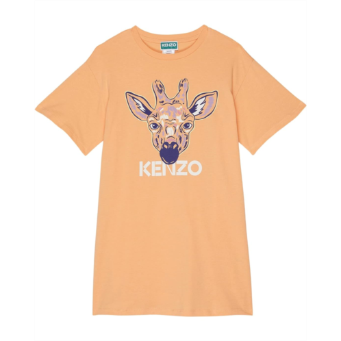 Kenzo Kids Short Sleeve T-Shirt, Giraffe Print Infront (Little Kids/Big Kids)