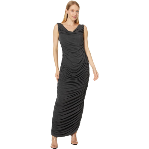 Norma Kamali Drop Shoulder Side Shirred Gown