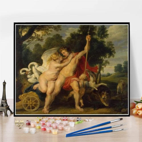 Hhydzq DIY Oil Painting Kit,Venus and Adonis Painting by Peter Paul Rubens Arts Craft for Home Wall Decor