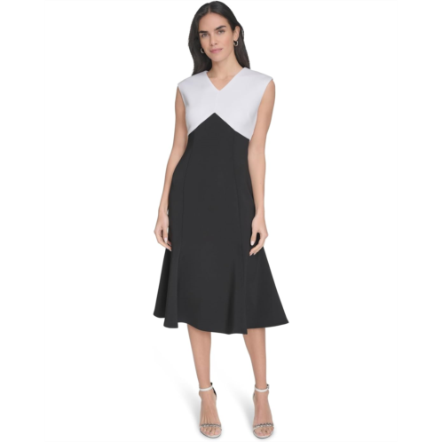 Calvin Klein Scuba Color Block A-Line