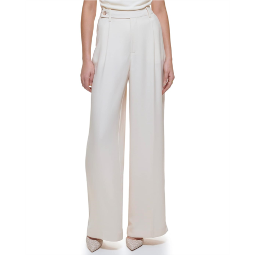 DKNY Wide Leg Crepe Trousers