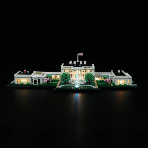 Bourvill LED Lights Kit for Lego Architecture The White House- Lights Set Compatible with Lego Building Blocks - Classic Version (Lights Kit Without Model) (21054)