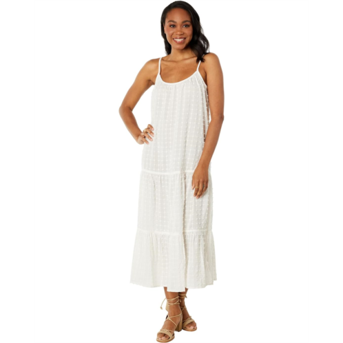 Madewell Swiss Dot Cover-Up Tiered Maxi Dress