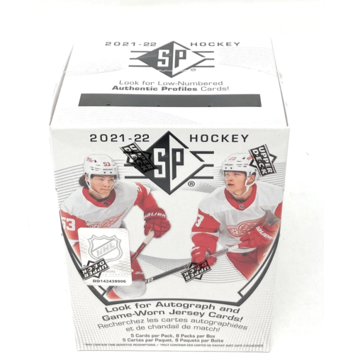 Upper Deck 2021-22 SP Hockey Card Blaster Box (8 Packs of Hockey Cards)