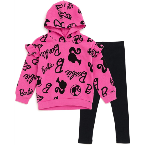 Barbie Girls Fleece Hoodie and Leggings Outfit Set Toddler to Big Kid Sizes (2T - 18-20)