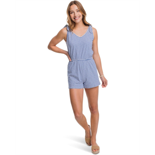 Southern Tide Tillie Stripe Sunfarer Tie Shoulder Romper