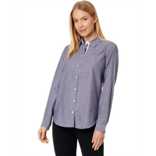U.S. POLO ASSN. Long Sleeve Solid Stretch Oxford Woven Shirt