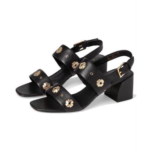 Womens Kate Spade New York Spade Flower Stud Pebbled Leather Block Heel Sandal