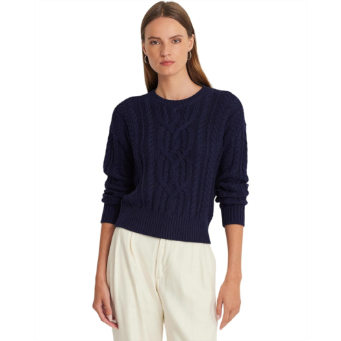 POLO RALPH LAUREN Cable-Knit Cotton Crewneck Sweater