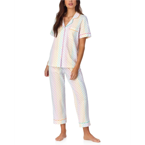 Womens Bedhead PJs Short Sleeve Classic Stretch Jersey Cropped Pajama Set