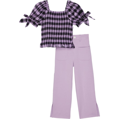 HABITUAL girl Puff Sleeve Smocked Pants Set (Toddler/Little Kids)