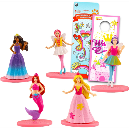 Beach Kids Barbie Gifts for Girls 5-7 ~ Bundle with Barbie Figurines for Cake, Barbie Activity Book with Stickers, and More Barbie Playset for Girls Age 6-12