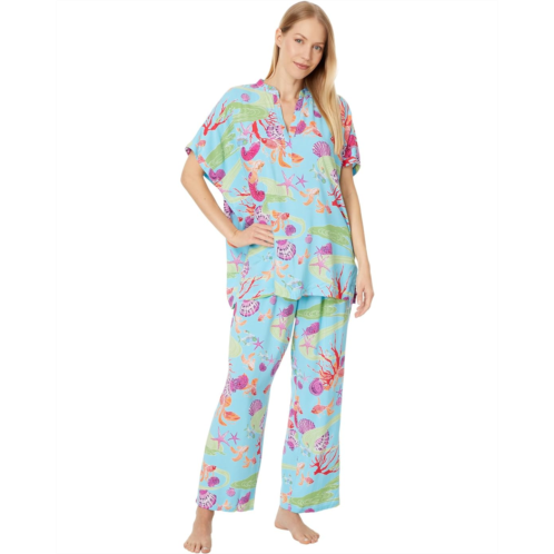 Womens N by Natori Coral Reef Pullover PJ Set