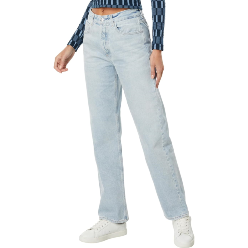 AG Jeans EmRata x AG Clove High-Waisted Relaxed Vintage Straight in Tri-State