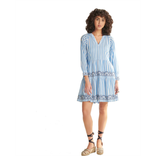 Womens Hatley Maddy Popover Dress - Azure Stripes