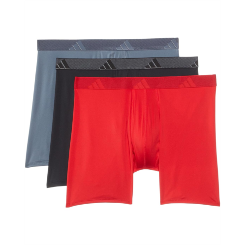 Mens adidas Athletic Fit Microfiber Boxer Brief Underwear 3-Pack