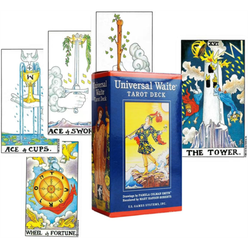 sdlanhuagroup Classic Waite Tarot， Tarot Cards for Beginners and Experts - Tarot Cards with Meanings on Them-Tarot Decks with Guidebook
