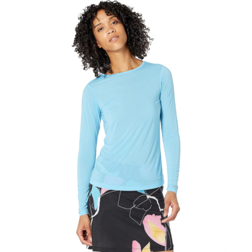 Womens Jamie Sadock Sunsense Crew Neck Top Long Sleeve