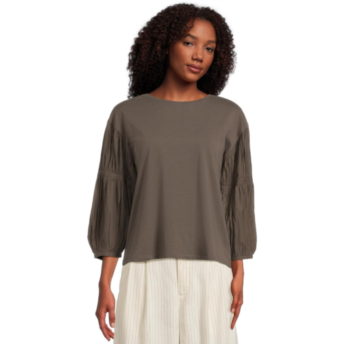 Womens Madewell Femme Woven Mixy Long Sleeve