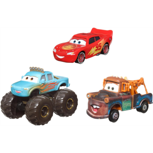 Mattel Disney and Pixar Cars Mini Racers 3-Pack of Small Die-cast Toy Cars & Trucks Inspired by Favorite Characters (Styles May Vary)