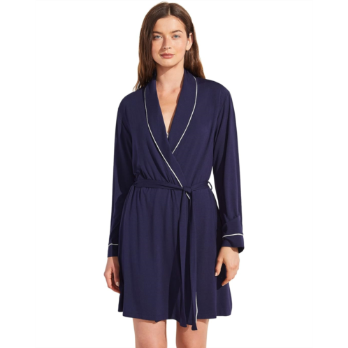 Womens Eberjey Gisele - The Tuxedo Robe