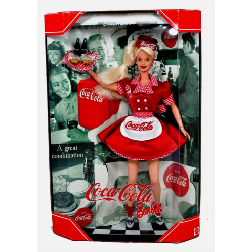 Mattel Year 1998 Barbie Collector Edition: Coca-Cola Barbie as a Waitress.
