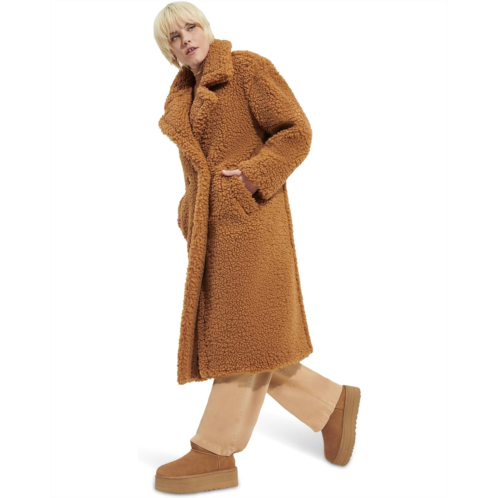 Womens UGG Gertrude Long Teddy Coat