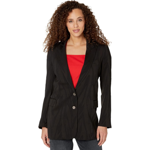 Vince Camuto Jacquard Notch Collar Two-Button Blazer