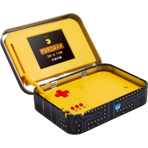 Fizz Creations Pac-Man Arcade in a Tin - Classic Pacman Arcade Game. Full Color 8-bit Game Includes 4” Screen, Original Sounds, Official Gameplay, D-Pad Control. Officially Licensed Pac-Man Merch