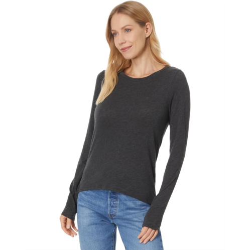 Womens Eileen Fisher Round Neck Slim Long Sleeve Tee