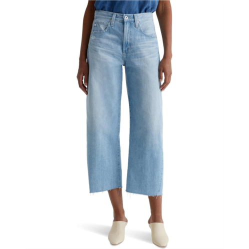 Womens AG Jeans Hattie High Rise Crop Barrel in Sunrise